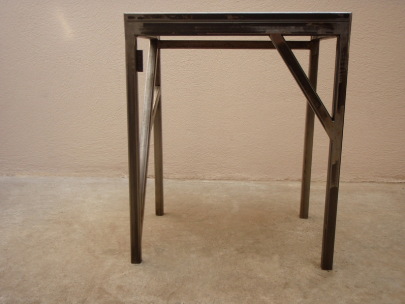 banc tabouret acier bois